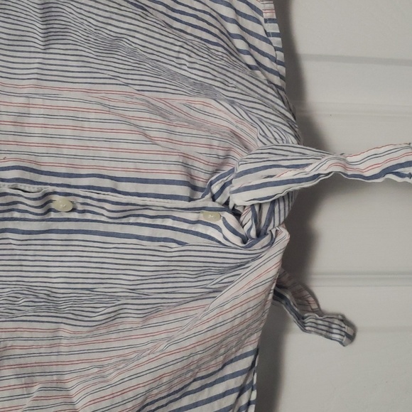 Madewell shortsleeve tie front shirt in rawley stripe - Picture 4 of 8
